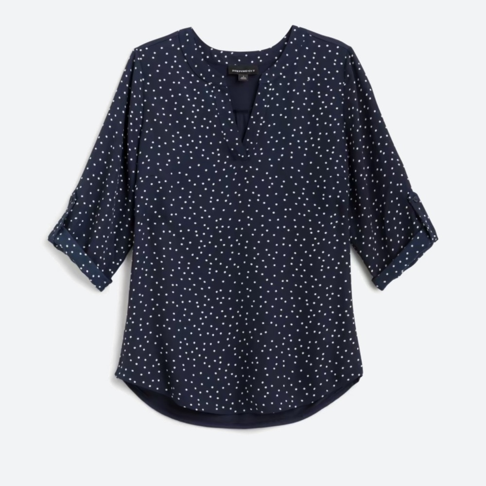 Stitch Fix/Fortune & Ivy/ Tulsa Navy Blue blouse